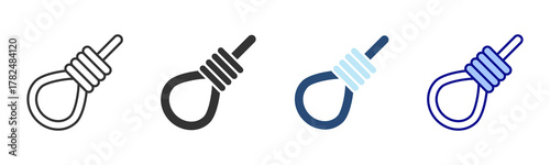 Knot Icon Set. Designed In Multi Style