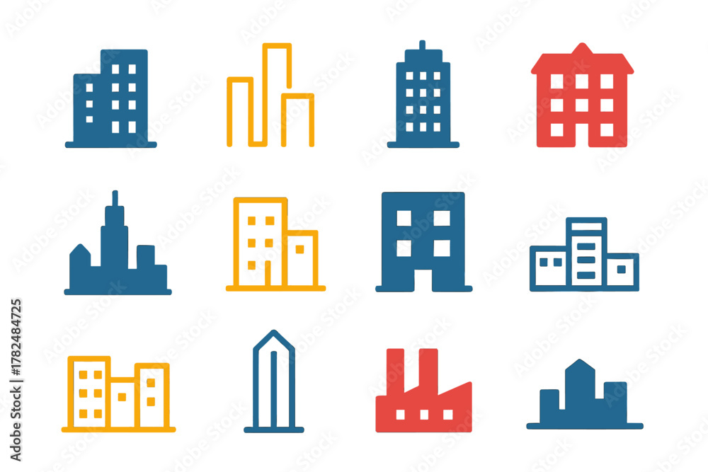 Fototapeta premium Building Icons Set