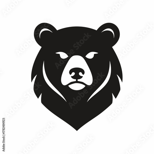 Black bear head logo