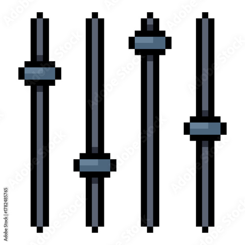Vector Pixel Art Icon Sound Controllers