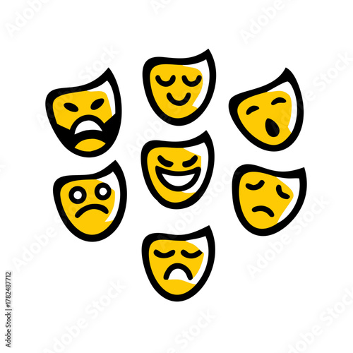 set of vector masks ego