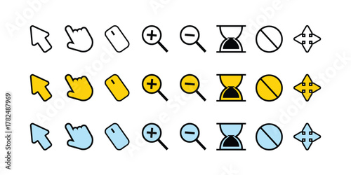 Collection of computer pointer and cursor