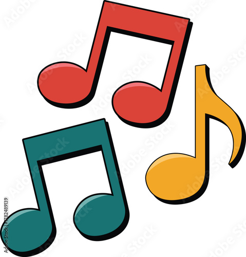 Colorful Music Notes