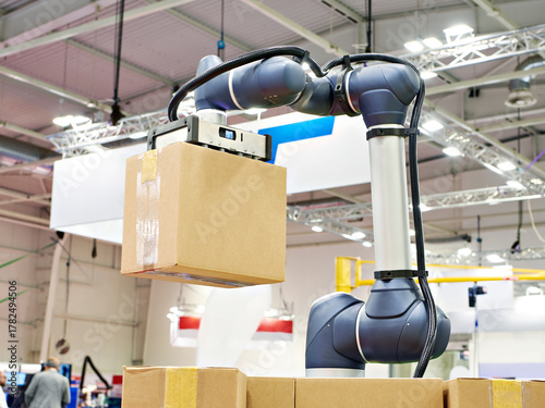 Konstfotografi Standard multipurpose manipulator robot on exhibition
