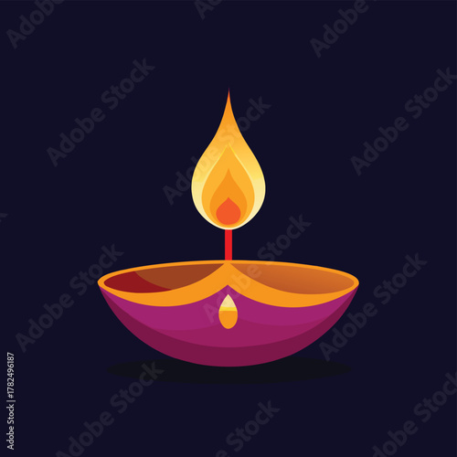 burning candle on a dark background