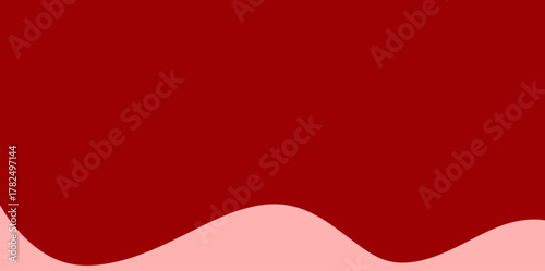 Smooth Drip Wave Abstract Vector Illustration Background. Abstract vector illustration background featuring a soft, symmetrical wave or 'drip' shape of light pink emerging from a dark red field.