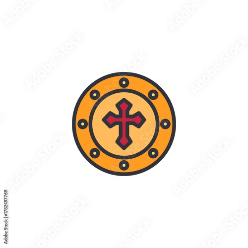 Golden crown icon with single jewel shape in center, symbolizing kingdom king identity, ancient empire authority, noble ruler icon usable in medieval themed projects, fantasy game UI.