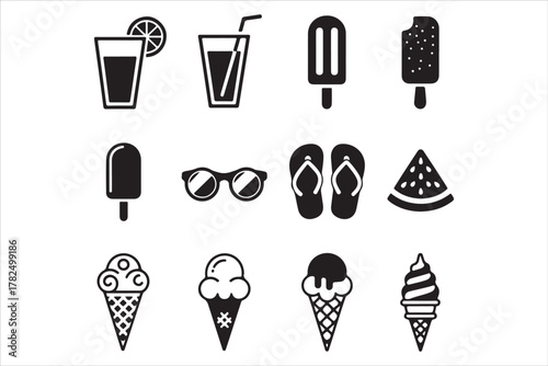 Ice Cream Dreams  Sweet Silhouette Vector Design Bundle