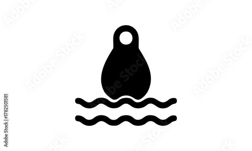 Signalboje Piktogramm – Symbol für Markierung und Sicherheit auf dem Wasser