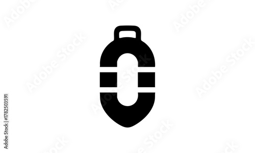 Rettungsboje Piktogramm – Symbol für Wasserrettung und Sicherheit am Strand