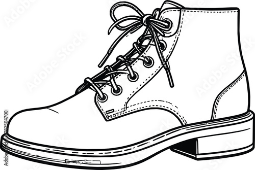 line art office shoes