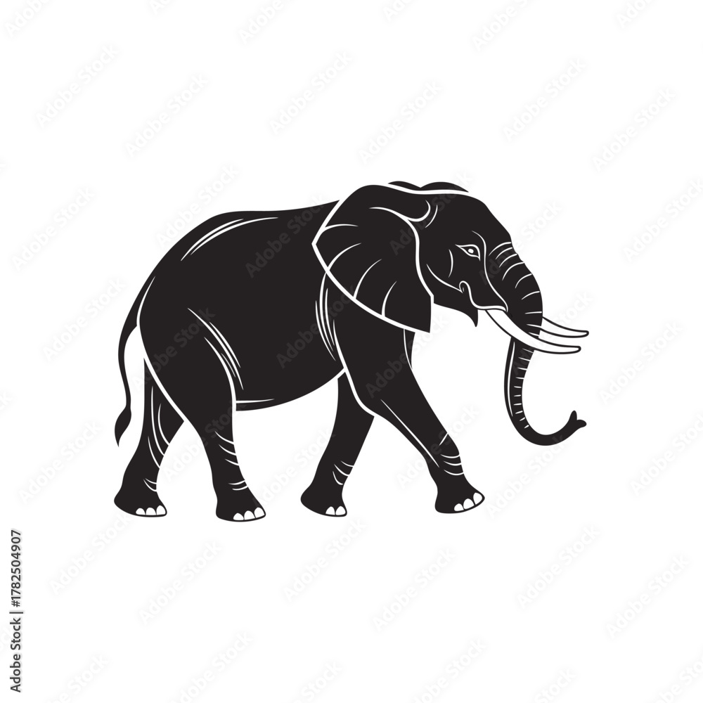 Obraz premium Majestic Elephant Silhouette Art