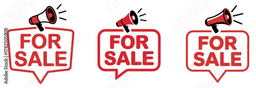 red sale label discount banner