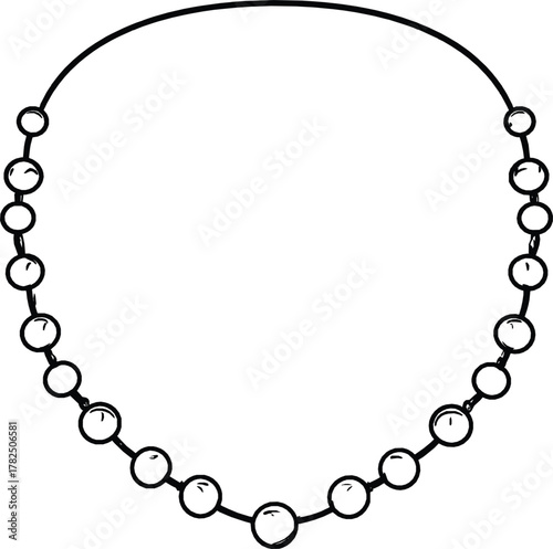 Jewelry Necklace Line Drawing