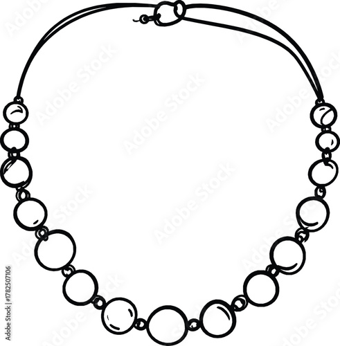 Hand Drawn Jewelry Necklace Illustration