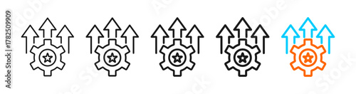 improvement icon set multiple style collection	
