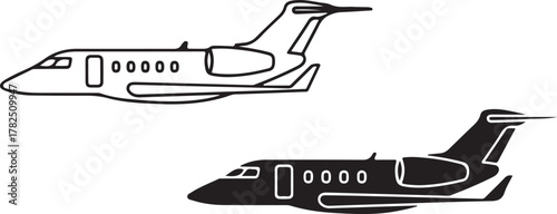 Private jet_traced