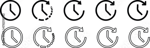 time fest icon set vector design template vector time speed