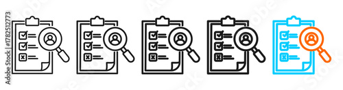 criteria icon set multiple style collection	
