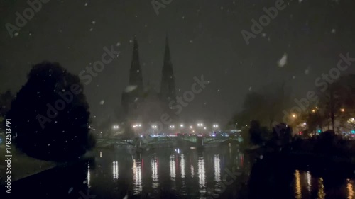 Church of St. Paul in Winter  Strasbourg, France