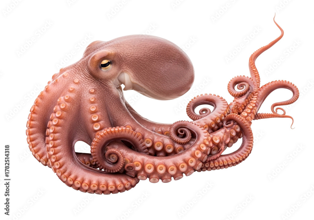 Obraz premium Octopus isolated on transparent background
