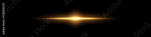 Bright horizontal beam of light on black background. Glowing laser effect creating futuristic and sci-fi aesthetics.
Suitable for technology, energy, speed and digital design themes.