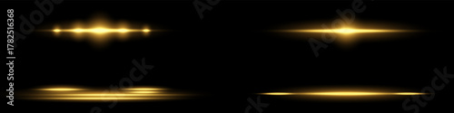 Bright horizontal beam of light on black background. Glowing laser effect creating futuristic and sci-fi aesthetics.
Suitable for technology, energy, speed and digital design themes.