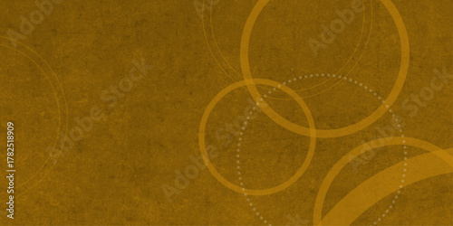 Brown abstract background with brown circle rings in faded distressed vintage grunge texture design. old geometric pattern.  Modern background concept for covers, brochures, banners, and cards .