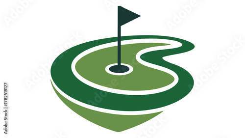 Golf putting green flag design