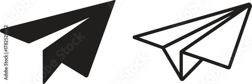 Paper Airplane  Icon Vector set