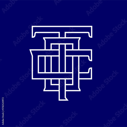 Elegant monogram combine of  O + C + T Logo