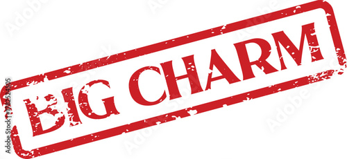 Big Charm textured rubber stamp impression conveys appeal elegance and captivating allure