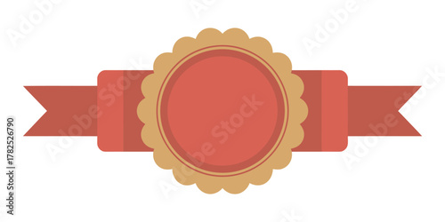 Vintage Ribbon Emblem Design Elegant Badge for Awards and Achievements