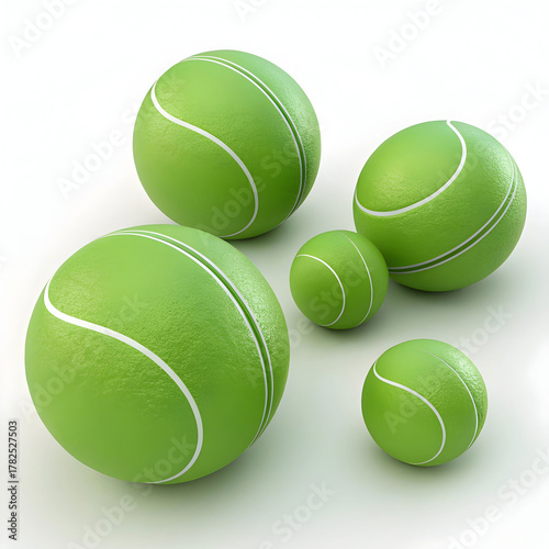 3d rendering illustration of green balls