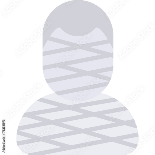 Ancient Mummy Wrapped in Bandages Emerging from Tomb
