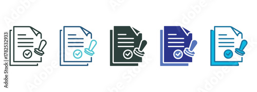 Approved Icon Set Multiple Style Of