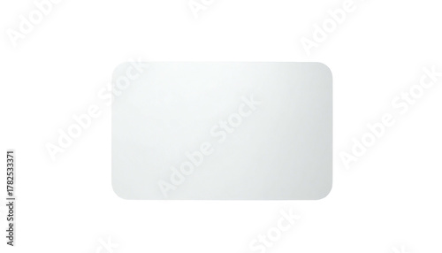 Rectangular, glossy white shape with rounded corners, against a solid black background