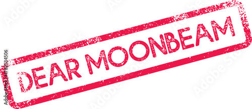 Dear Moonbeam rubber stamp symbol for messages about dreams or romantic correspondence