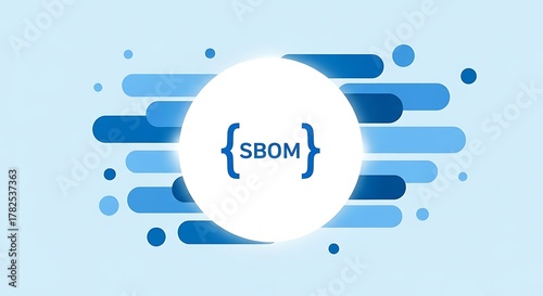 SBOM Software Bill Of Materials Cybersecurity Concept Illustration