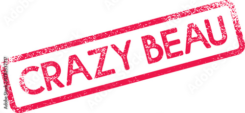 Playful Distressed Rubber Stamp Indicating a Special Beau or Cherished Partner with Unique Charm