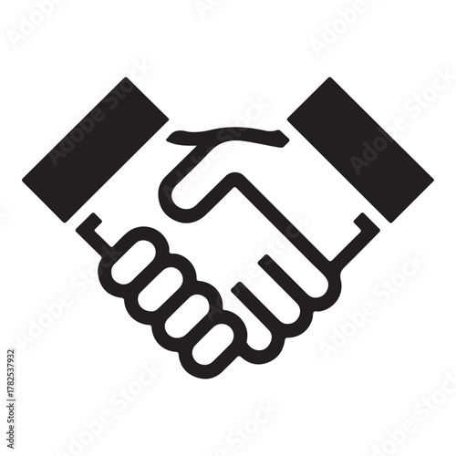 Icon of a handshake, symbolizing agreement, partnership, and trust