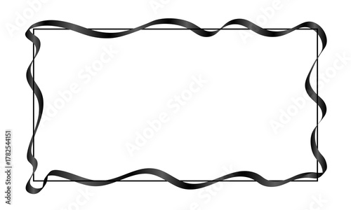 Black awareness ribbon symbol representing mourning, remembrance, melanoma awareness, and support for victims of violence and loss.