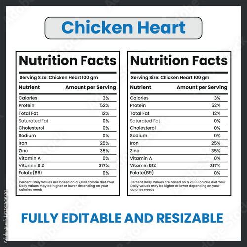 Chicken Heart Poultry Organ Vector