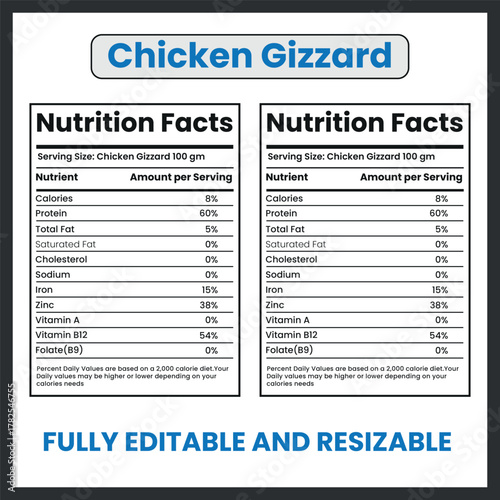 Chicken Gizzard Organ Meat Illustration