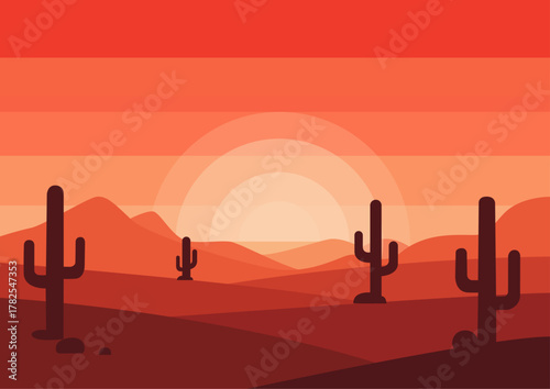 desert landscape with cactus