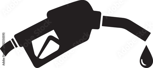 Fuel nozzle silhouette icon, fuel pump nozzle icon, fuel nozzle silhouette vector