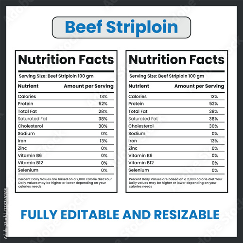Beef Striploin Premium Steak Illustration