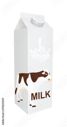 Fresh milk pack. vector illustration	