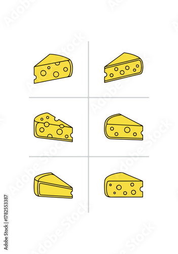 Cheese slices arranged in a tic tac toe grid