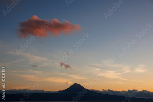 São Jorge island landscapes, Azores archipelago, travel and explore Portugal.